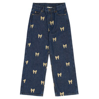 The New TNRaquel Wide Jeans Medium Blue Denim AOP