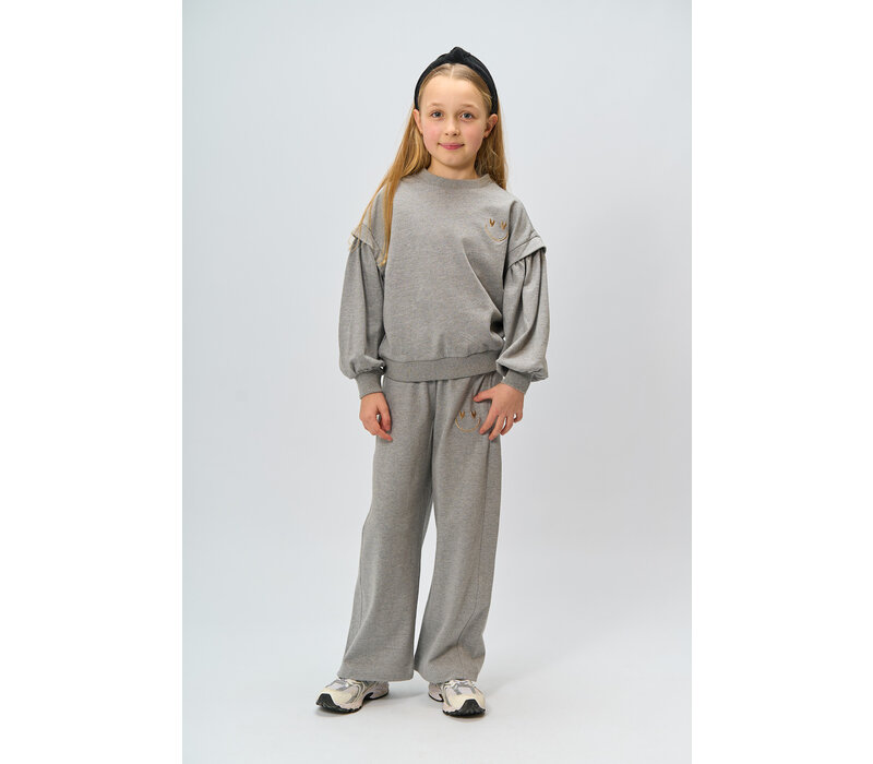 The New TNRenata Glitter Sweatshirt Light Grey Melange