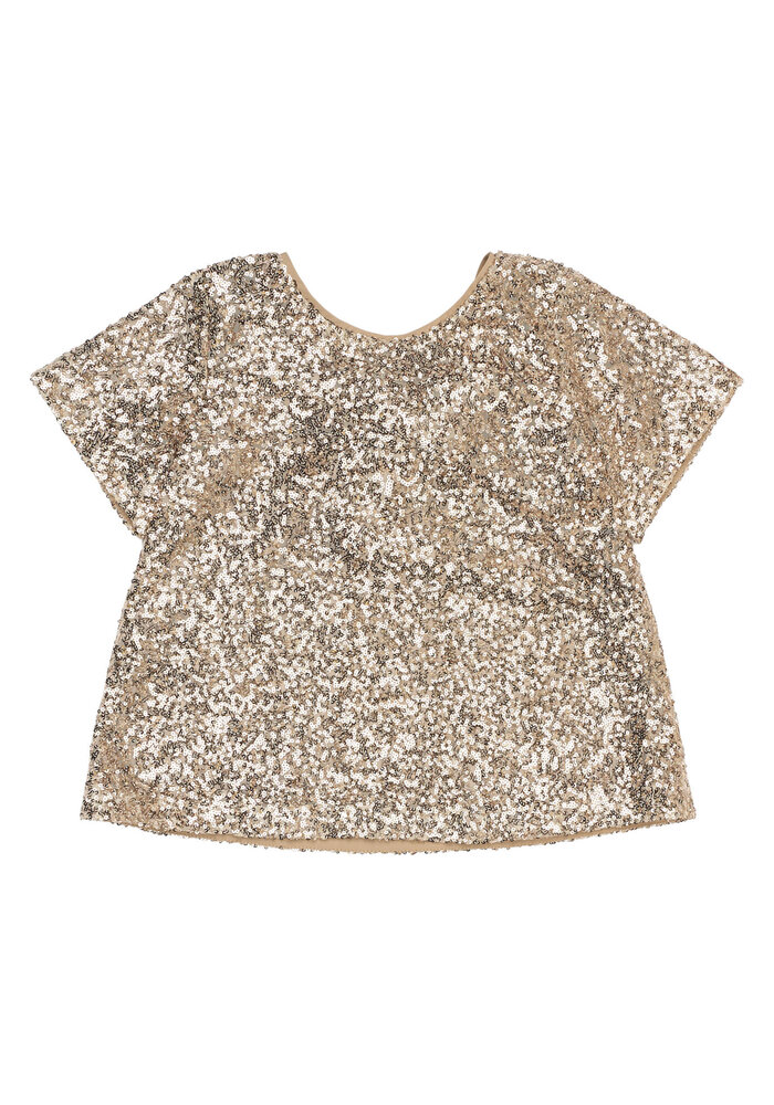 The New TNRupa S_S Sequin Top GOLD