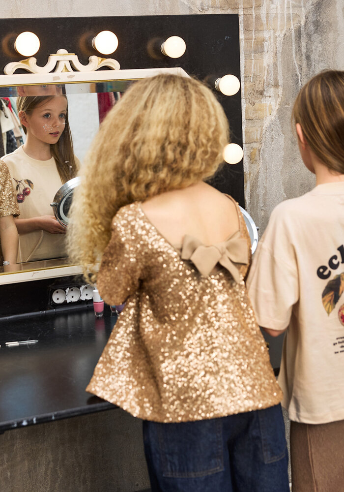 The New TNRupa S_S Sequin Top GOLD