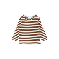 The New TNSBFro L_S Rib Tee Toffee Striped