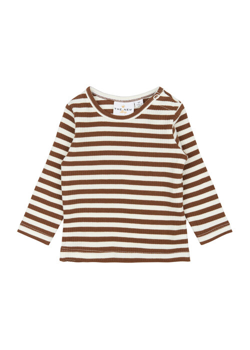 The New The New TNSBFro L_S Rib Tee Toffee Striped