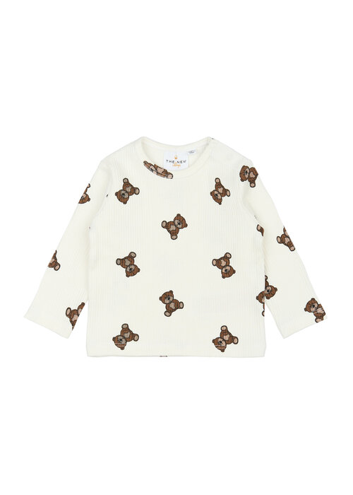 The New The New TNSBPaulo L_S Rib Tee Cloud Dancer AOP