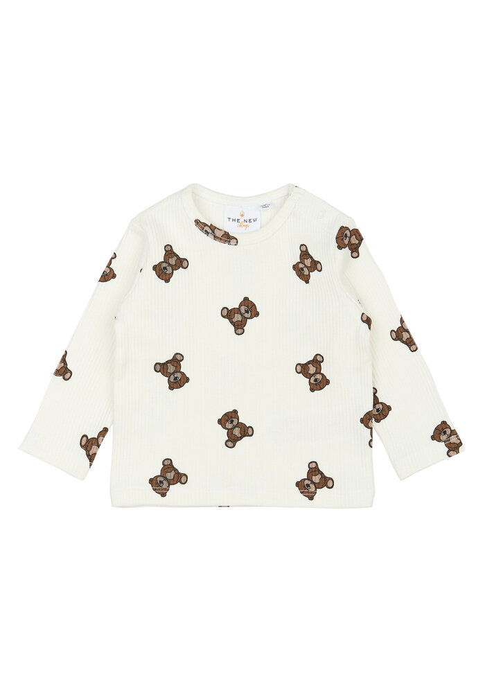 The New TNSBPaulo L_S Rib Tee Cloud Dancer AOP