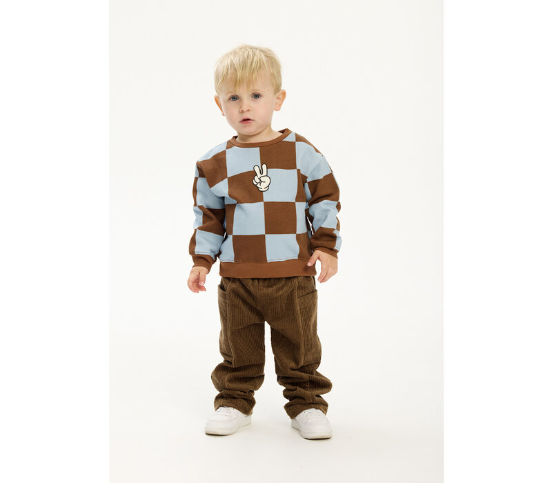 The New TNSTPaulie OS Sweatshirt Toffee Check