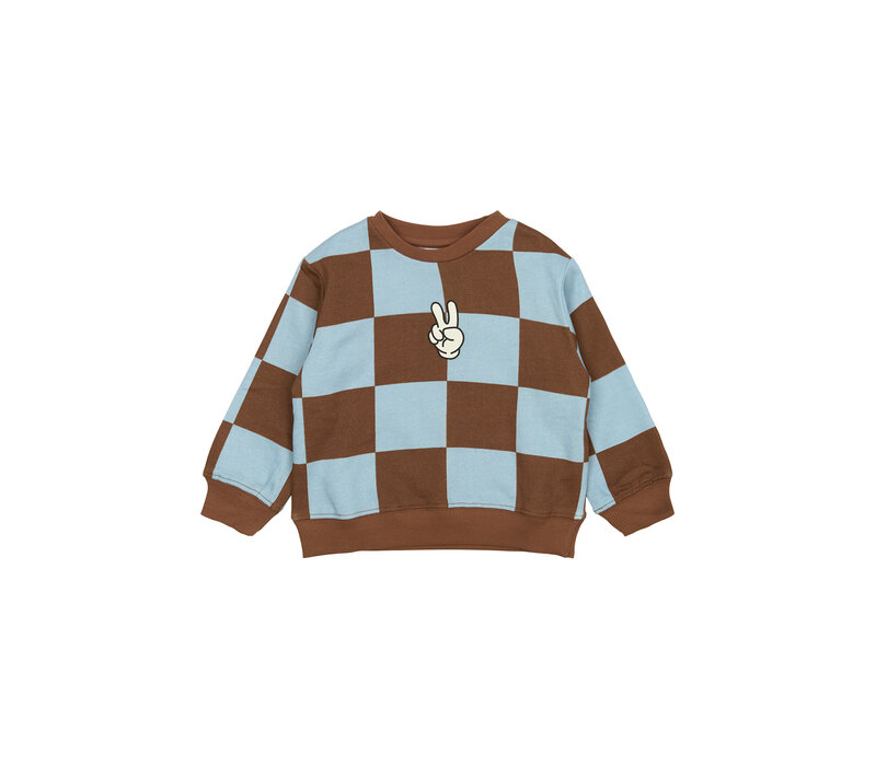 The New TNSTPaulie OS Sweatshirt Toffee Check