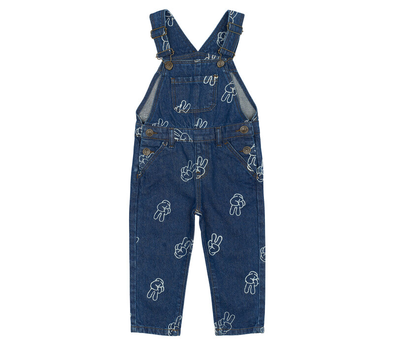 The New TNSTProsper Dungarees Medium Blue Denim AOP