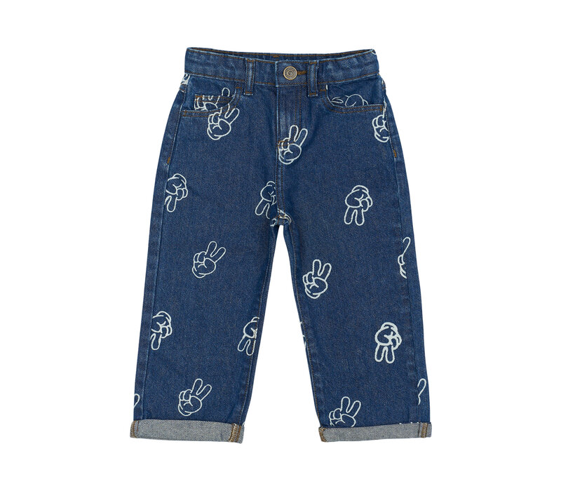The New TNSTProsper Wide Jeans Medium Blue Denim AOP