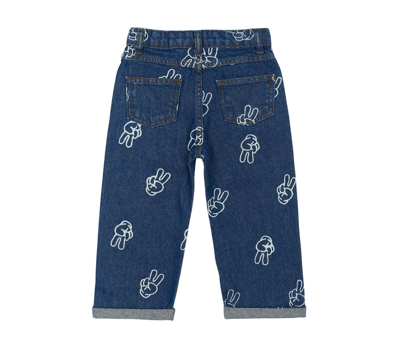 The New TNSTProsper Wide Jeans Medium Blue Denim AOP