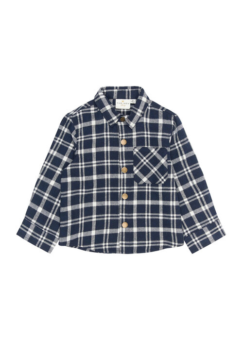 The New The New TNSTRiggs L_S Flannel Shirt Navy Blazer Check
