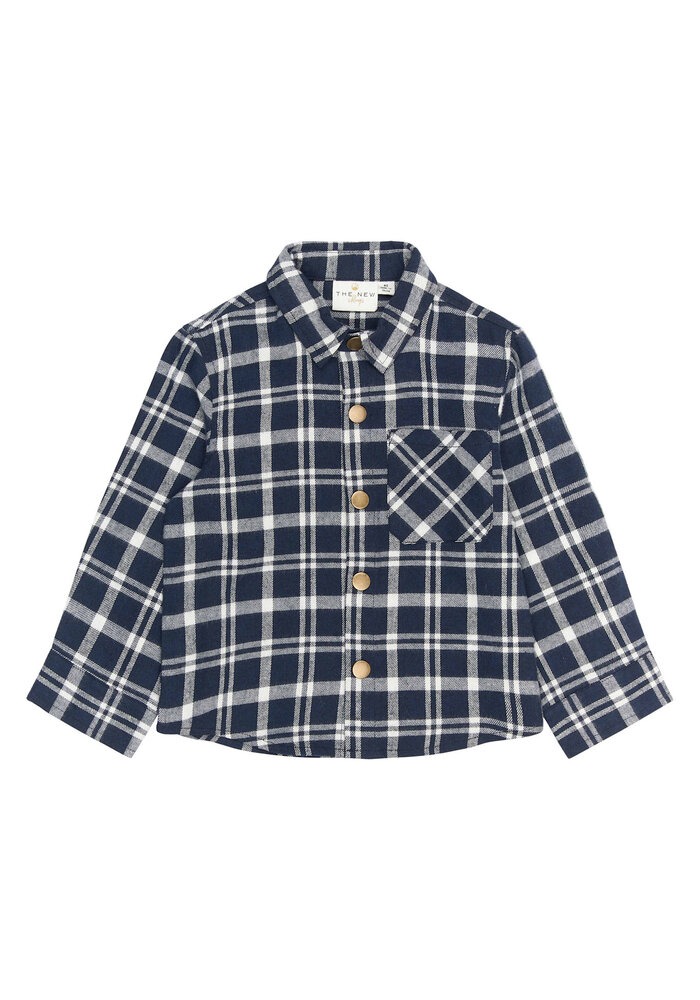 The New TNSTRiggs L_S Flannel Shirt Navy Blazer Check