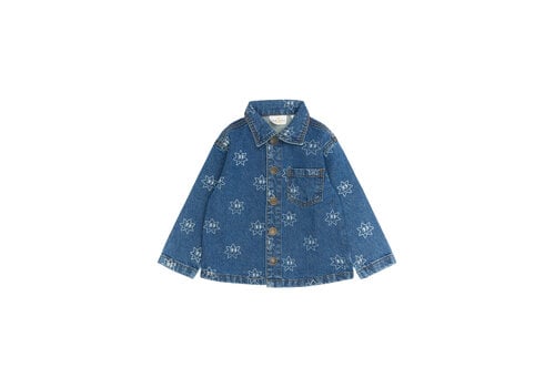 The New The New TNSTRipley OS Denim Shirt Medium Blue Denim AOP