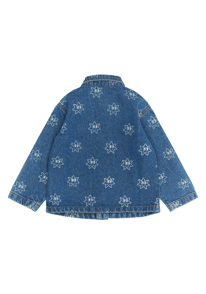 The New TNSTRipley OS Denim Shirt Medium Blue Denim AOP