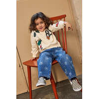 The New TNSTRipley Wide Jeans Medium Blue Denim AOP