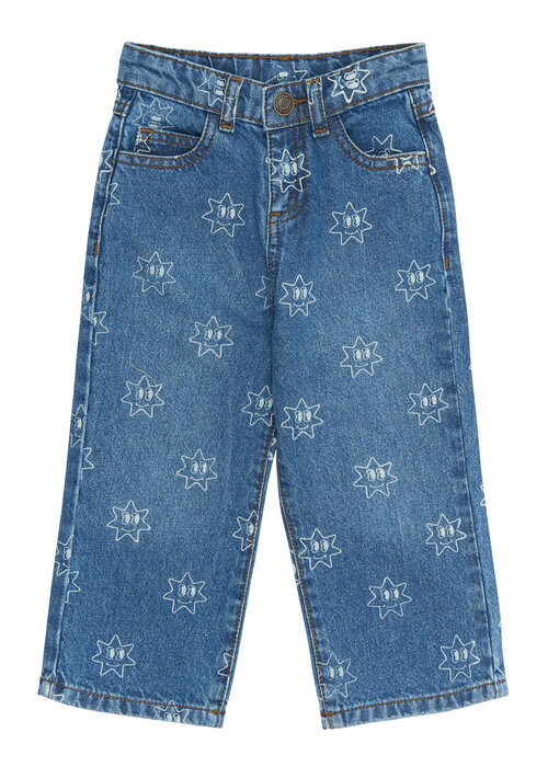 The New The New TNSTRipley Wide Jeans Medium Blue Denim AOP