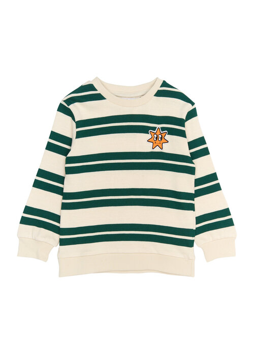 The New The New TNSTRobbie Knit Sweatshirt Deep Teal Striped