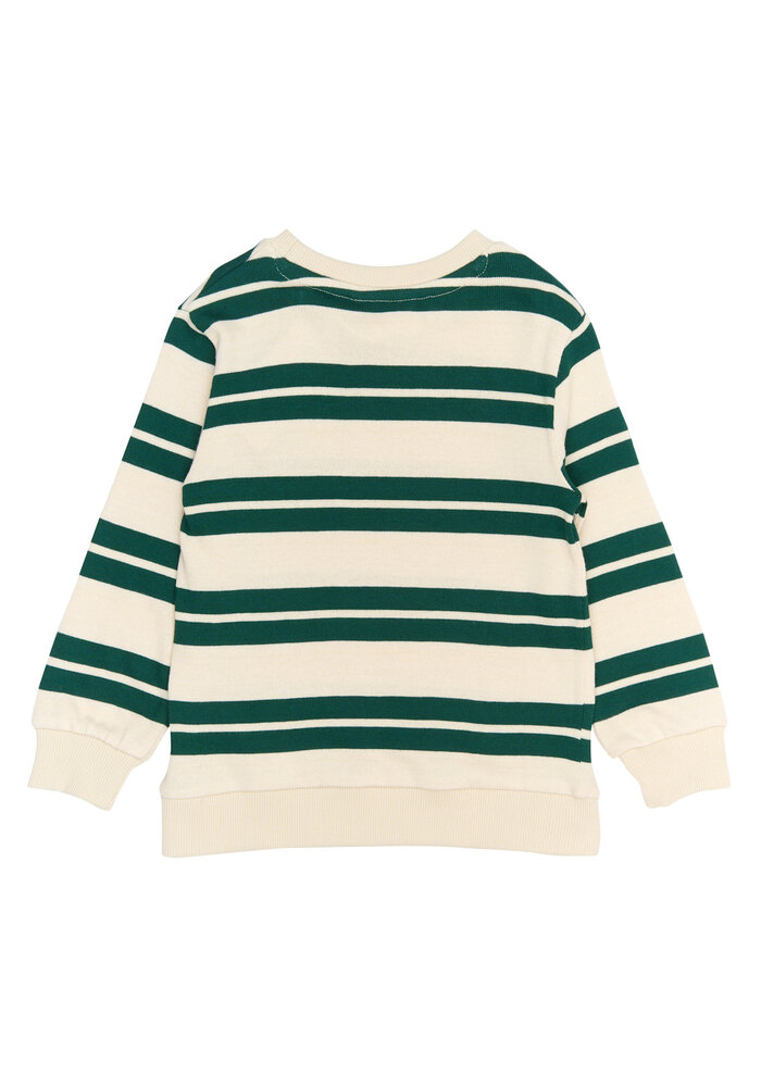 The New TNSTRobbie Knit Sweatshirt Deep Teal Striped