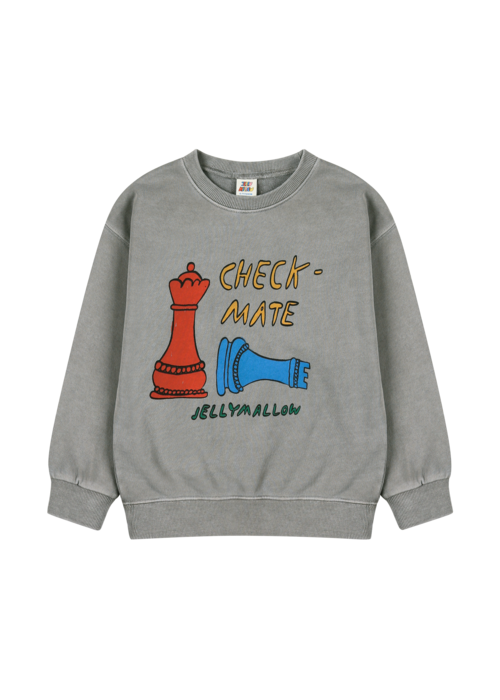 Jelly Mallow Jelly Mallow Check Mate Pignment Sweatshirt GRAY