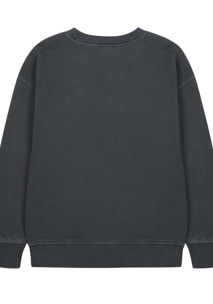 Jelly Mallow Catchy Face Pigment Sweatshirt   CHARCOAL