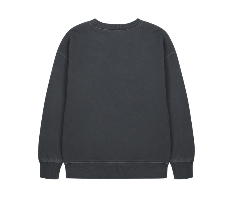 Jelly Mallow Catchy Face Pigment Sweatshirt   CHARCOAL