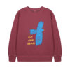 Jelly Mallow Flying Bird Pigment Sweatshirt BURGUNDY