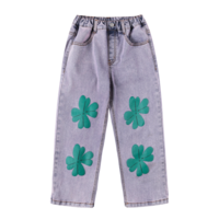 Jelly Mallow Lucky Clover Denim Pants BLUE