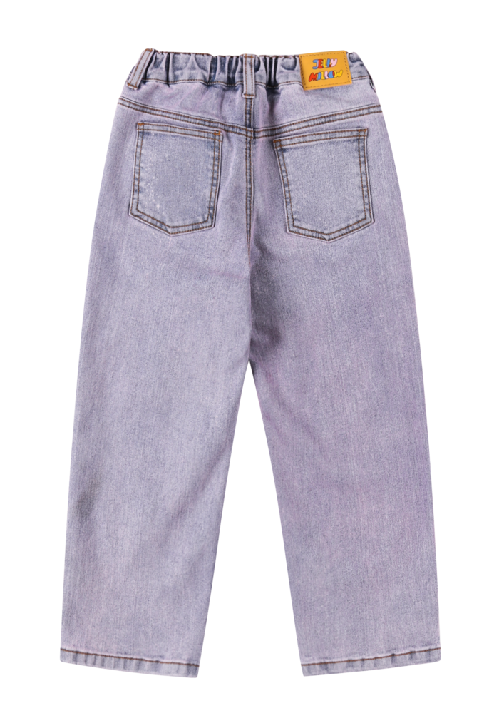 Jelly Mallow Lucky Clover Denim Pants BLUE