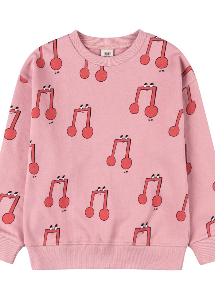 Jelly Mallow Melody Pattern Sweatshirt PINK