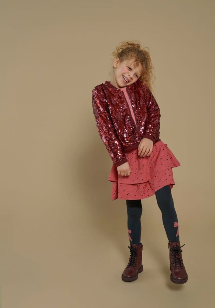 Jubel Pailetten bomberjack - Queen Of Hearts Bordeaux