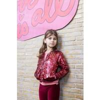 Jubel Pailetten bomberjack - Queen Of Hearts Bordeaux