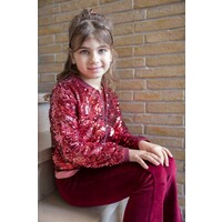 Jubel Pailetten bomberjack - Queen Of Hearts Bordeaux