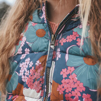 Your Wishes Florid Flare | Puffer Coat Insignia Blue