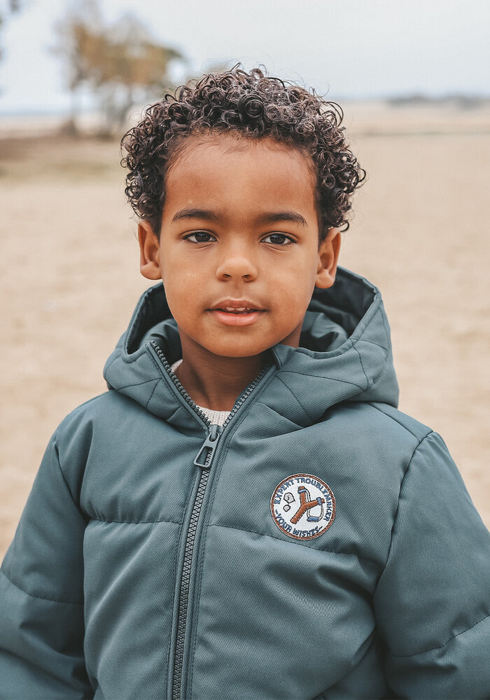 Your Wishes Solid | Puffer Coat Teal