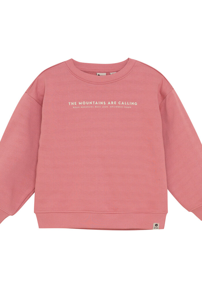 Daily Seven Oversized Sweater Backprint Coral Clay