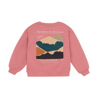 Daily Seven Oversized Sweater Backprint Coral Clay