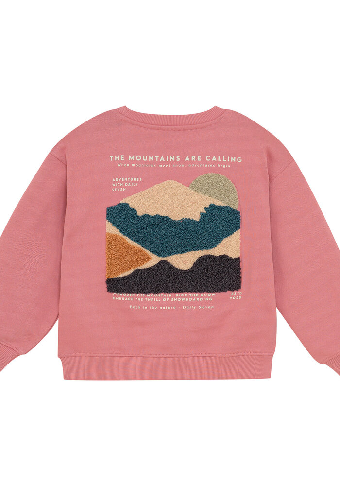 Daily Seven Oversized Sweater Backprint Coral Clay