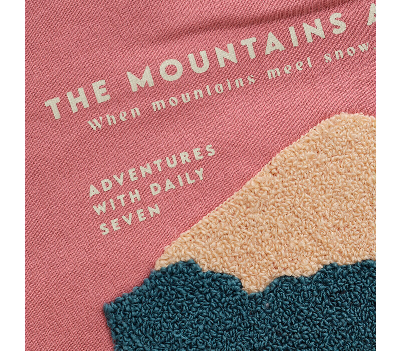 Daily Seven Oversized Sweater Backprint Coral Clay