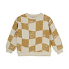 Daily seven Daily Seven Oversized Sweater Alloverprint Sandshell