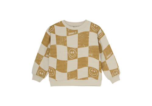 Daily seven Daily Seven Oversized Sweater Alloverprint Sandshell