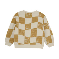 Daily Seven Oversized Sweater Alloverprint Sandshell