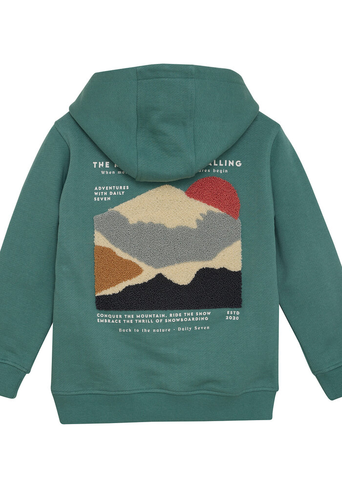 Daily Seven Hoodie Backprint Blue Spruce