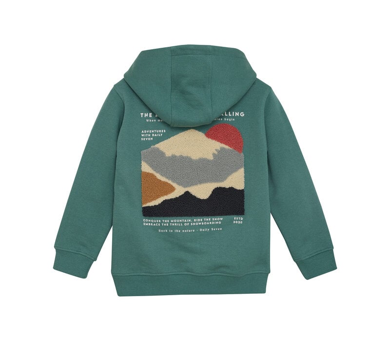 Daily Seven Hoodie Backprint Blue Spruce