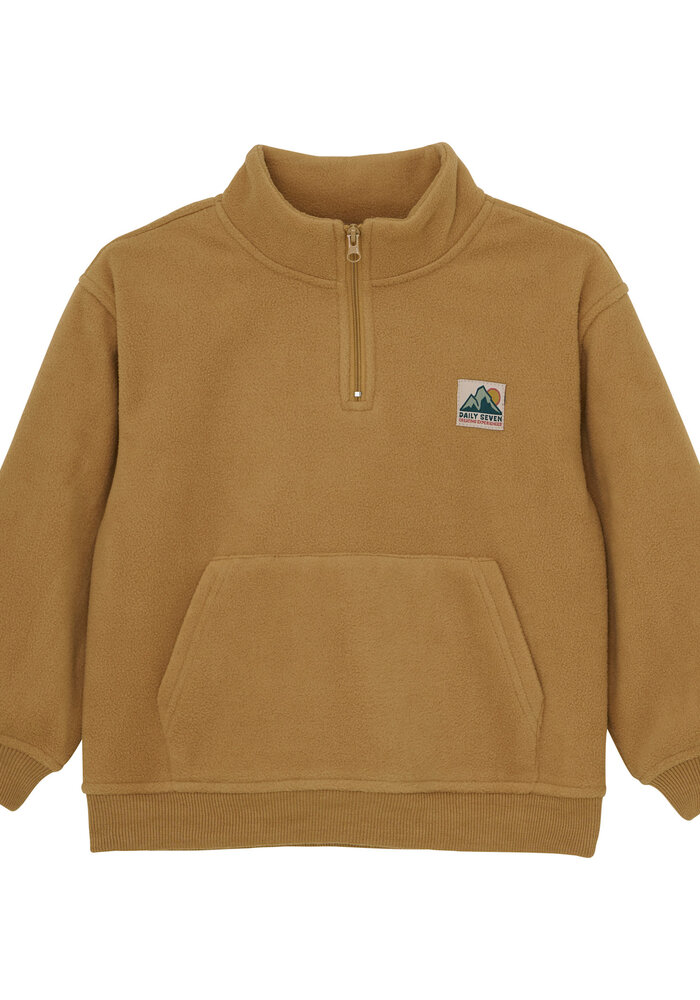 Daily Seven Sweater Polar Fleece Light Chestnut