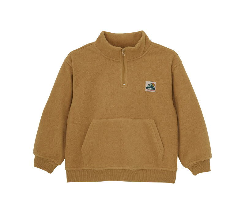 Daily Seven Sweater Polar Fleece Light Chestnut