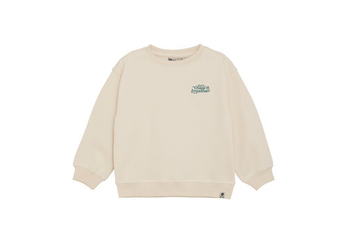 Daily seven Daily Seven Oversized Sweater Backprint Sandshell