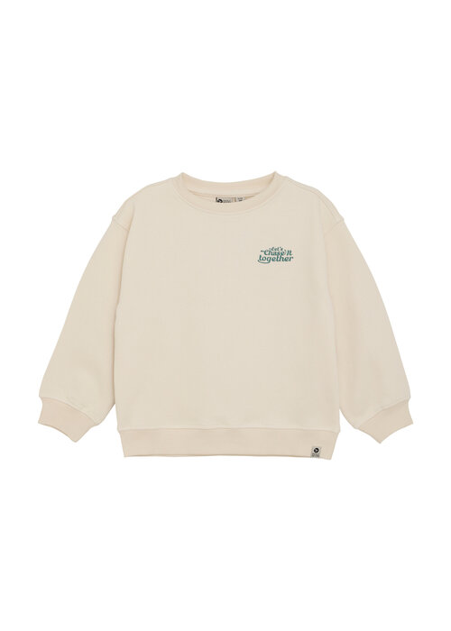 Daily seven Daily Seven Oversized Sweater Backprint Sandshell