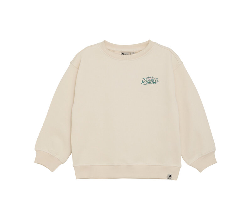 Daily Seven Oversized Sweater Backprint Sandshell
