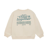 Daily Seven Oversized Sweater Backprint Sandshell