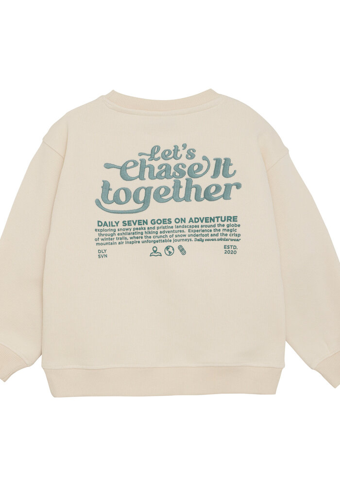 Daily Seven Oversized Sweater Backprint Sandshell