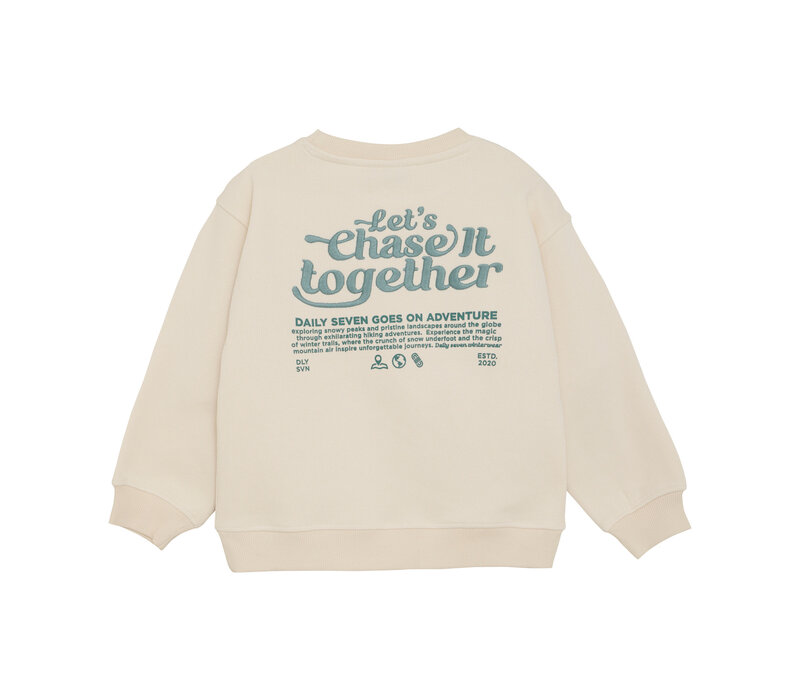 Daily Seven Oversized Sweater Backprint Sandshell